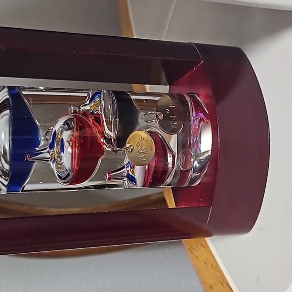 NIB. New In Original Box Cherry finish Galileo Thermometer with Wood Frame - Picture 5 of 12